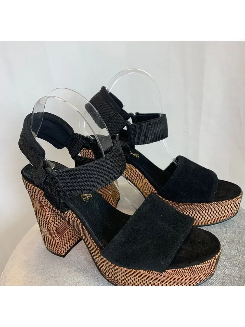 FREE People Sport Society Platform Sandals black Sz 41🔥